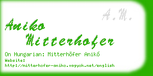 aniko mitterhofer business card