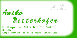 aniko mitterhofer business card